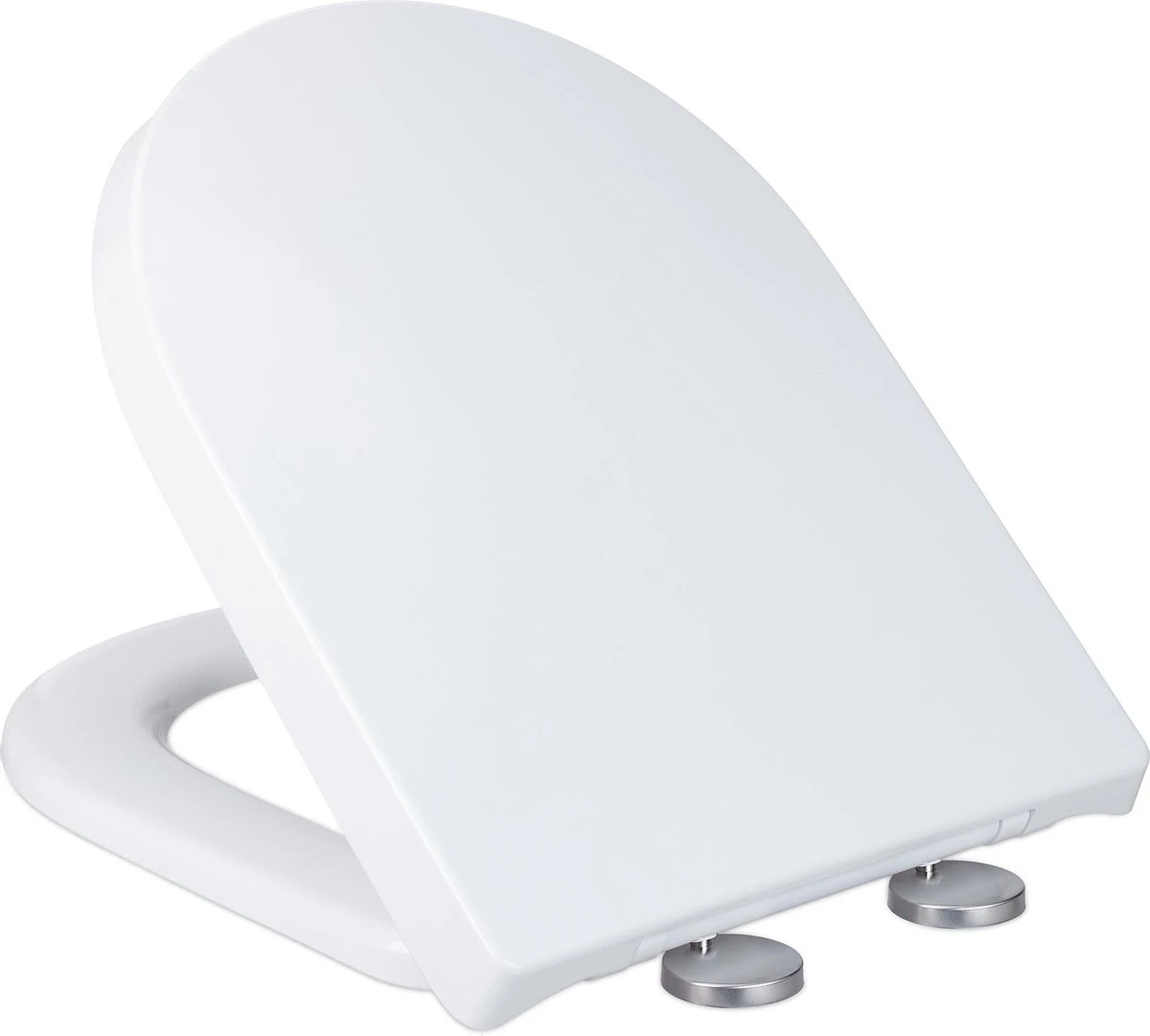 Relaxdays Wc Bril Softclose - D-vorm - Toiletbril Universeel - Toiletdeksel Plastic - Wit 1 Relaxdays Wc Bril Softclose - D-vorm - Toiletbril Universeel - Toiletdeksel Plastic - Wit
