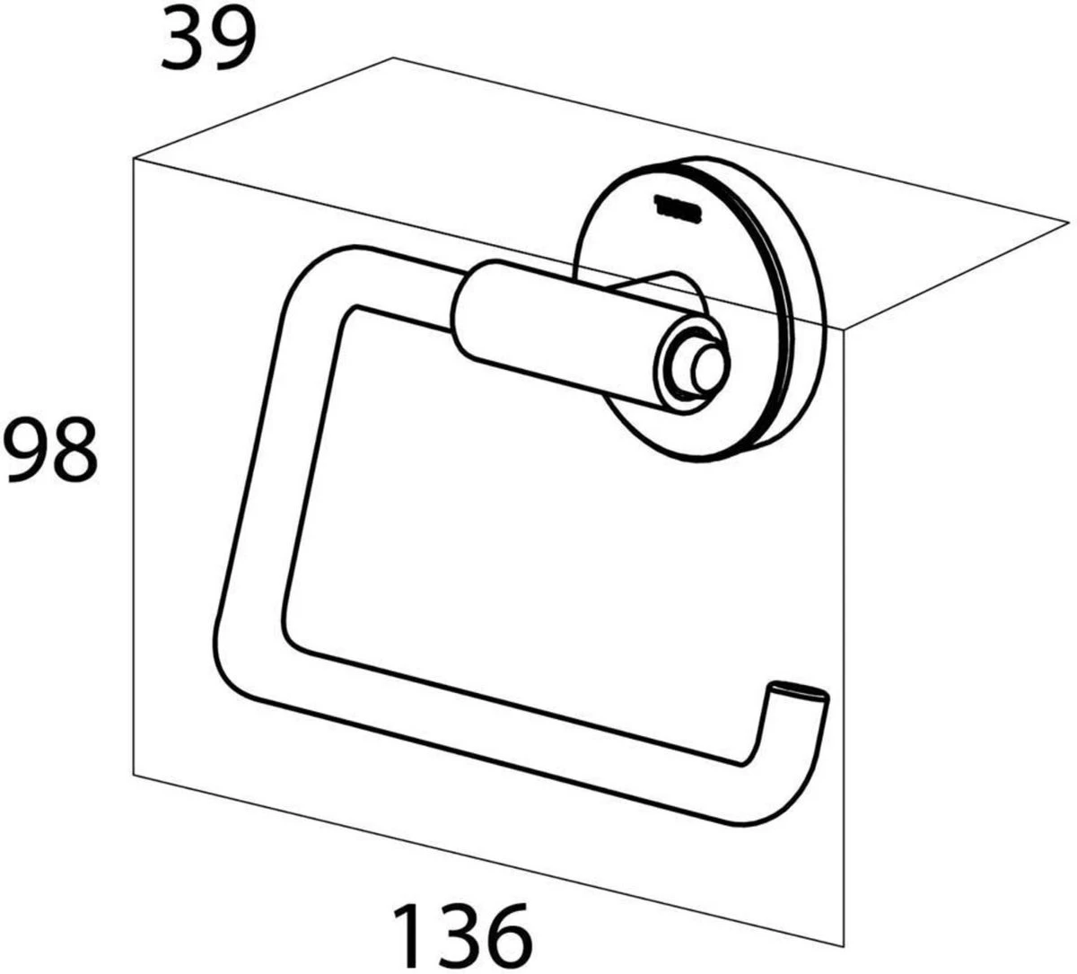 Tiger Urban - Toiletrolhouder Zonder Klep - Zwart 2 Tiger Urban - Toiletrolhouder Zonder Klep - Zwart - Afbeelding 2