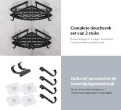 Doucherek Zonder Boren – Badkamer Accessoires – Doucherekje – Douchemand – RVS – Hoekrek – Hangend – Zwart – 2 Stuks 17 Doucherek Zonder Boren – Badkamer Accessoires – Doucherekje – Douchemand – RVS – Hoekrek – Hangend – Zwart – 2 Stuks -Merkloos Verkoop 1200x1087 11
