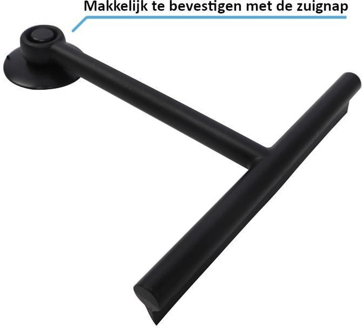 Douche Wisser Met Zuignap - Zwart - Raam Wisser - Raam Trekker - Badkamer Trekker - Badkamer Wisser 7 Douche Wisser Met Zuignap - Zwart - Raam Wisser - Raam Trekker - Badkamer Trekker - Badkamer Wisser - Afbeelding 7