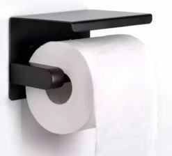 Toiletrolhouder - Wc Rol Houder Met Plankje - Inclusief Haakje - RVS - Waterbestendig - Zwart - Rheme 24 Toiletrolhouder - Wc Rol Houder Met Plankje - Inclusief Haakje - RVS - Waterbestendig - Zwart - Rheme -Merkloos Verkoop 1200x1087