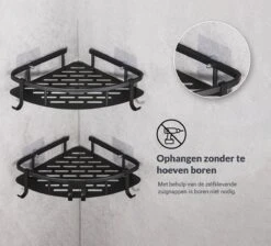 Doucherek Zonder Boren – Badkamer Accessoires – Doucherekje – Douchemand – RVS – Hoekrek – Hangend – Zwart – 2 Stuks 12 Doucherek Zonder Boren – Badkamer Accessoires – Doucherekje – Douchemand – RVS – Hoekrek – Hangend – Zwart – 2 Stuks -Merkloos Verkoop 1200x1087 6