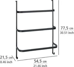 WENKO Handdoekhouder Irpinia 78x55cm Staal Zwart - Handdoekrek - Handdoekenrek Badkamer -Merkloos Verkoop 1200x1088 3