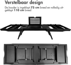 IMoshion Badplank Voor In Bad - Dienblad Inclusief Pootjes - Tablet Houder - Badrek Uitschuifbaar 75 Tot 110 Cm - Zwart 10 IMoshion Badplank Voor In Bad - Dienblad Inclusief Pootjes - Tablet Houder - Badrek Uitschuifbaar 75 Tot 110 Cm - Zwart -Merkloos Verkoop 1200x1090 2