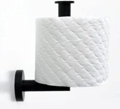 Design Toiletrolhouder - WC Rolhouder - RVS Mat Zwart - Incl. Schroeven -Merkloos Verkoop 1200x1093