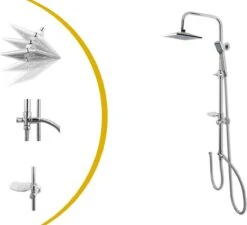 Lifa Bathing Zilveren Douchesysteem - Verstelbare Doucheset - RVS En ABS - Regendouche En Handdouche - Chroom - Incl. Bevestigingsmateriaal 16 Lifa Bathing Zilveren Douchesysteem - Verstelbare Doucheset - RVS En ABS - Regendouche En Handdouche - Chroom - Incl. Bevestigingsmateriaal -Merkloos Verkoop 1200x1093 6