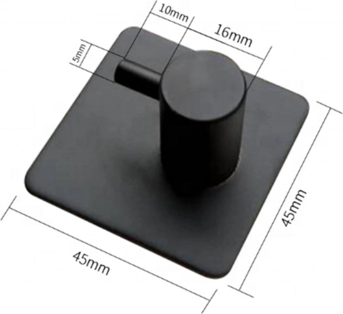 Merkloos Handdoekhaak Set Van 4 Stuks Zonder Boren RVS Zwart Vierkant Zelfklevend Badjas Theedoek Hanger Keuken Badkamer Handdoek Haakjes 9 Merkloos Handdoekhaak Set Van 4 Stuks Zonder Boren RVS Zwart Vierkant Zelfklevend Badjas Theedoek Hanger Keuken Badkamer Handdoek Haakjes - Afbeelding 9