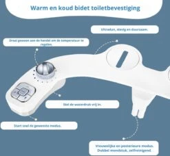 Bidet Voor Toilet/WC - Dubbele Sproeier - Warm En Koud Functie - Wit 9 Bidet Voor Toilet/WC - Dubbele Sproeier - Warm En Koud Functie - Wit -Merkloos Verkoop 1200x1107 3