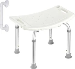 Life&Home Douchekruk - Wandbeugel Bijgeleverd - Douchestoel - 6 Hoogtes - Max 130 Kg - Handgrepen