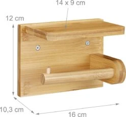 Relaxdays Toiletrolhouder Met Plankje - Wc-rolhouder Bamboe - Rolhouder Toilet - Hout 12 Relaxdays Toiletrolhouder Met Plankje - Wc-rolhouder Bamboe - Rolhouder Toilet - Hout -Merkloos Verkoop 1200x1111