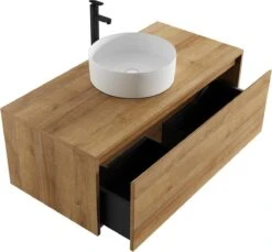 Badkamermeubel Jelsey 100 Cm Eiken - Met Waskom 11 Badkamermeubel Jelsey 100 Cm Eiken - Met Waskom -Merkloos Verkoop 1200x1111 4