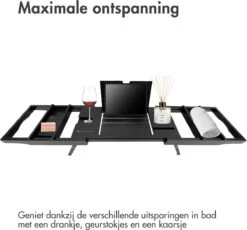 IMoshion Badplank Voor In Bad - Dienblad Inclusief Pootjes - Tablet Houder - Badrek Uitschuifbaar 75 Tot 110 Cm - Zwart 12 IMoshion Badplank Voor In Bad - Dienblad Inclusief Pootjes - Tablet Houder - Badrek Uitschuifbaar 75 Tot 110 Cm - Zwart -Merkloos Verkoop 1200x1119 3