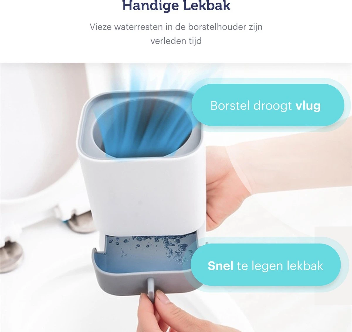 WC Borstel - Toiletborstel - WC Borstel Met Houder - Siliconen Toiletborstel - Vrijstaand Of Hangend - Slimme Lekbak - Optimale Hygiëne 10 WC Borstel - Toiletborstel - WC Borstel Met Houder - Siliconen Toiletborstel - Vrijstaand Of Hangend - Slimme Lekbak - Optimale Hygiëne - Afbeelding 10