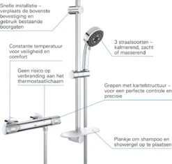 GROHE QuickFix Precision Feel Thermostatische Douchekraan - Met Glijstangset - EcoJoy - CoolTouch - Chroom - 34791000 12 GROHE QuickFix Precision Feel Thermostatische Douchekraan - Met Glijstangset - EcoJoy - CoolTouch - Chroom - 34791000 -Merkloos Verkoop 1200x1143 10