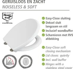 WENKO WC Bril Gubbio - Antibacterieel Wit Duroplast - Easy-Close Sluiting - Fix-Clip Bevestiging In RVS - Belastbaar Tot 350 Kg - Toiletbril - Toiletzitting 21 WENKO WC Bril Gubbio - Antibacterieel Wit Duroplast - Easy-Close Sluiting - Fix-Clip Bevestiging In RVS - Belastbaar Tot 350 Kg - Toiletbril - Toiletzitting -Merkloos Verkoop 1200x1144 15