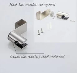 BetterSells® Bidet Handdoucheset - Shattaf - Bidet Sproeier Uit Geborsteld RVS - Inclusief Slang, T-stuk & Wandhouder -Merkloos Verkoop 1200x1147 19