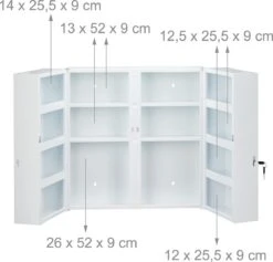 Relaxdays Medicijnkastje Afsluitbaar - Medicatiekastje - Badkamerkast Medicijnen - Wit 15 Relaxdays Medicijnkastje Afsluitbaar - Medicatiekastje - Badkamerkast Medicijnen - Wit -Merkloos Verkoop 1200x1149 5
