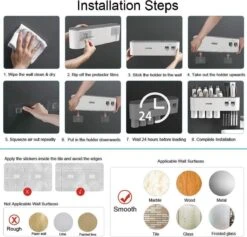 Tandenborstelhouder Badkamer - LB545 – Elektrische Tandenborstel Houder - Opbergbox - Tandenborstel - Automatische Tandpasta Knijper Dispenser - Badkamer Accessoires 7 Tandenborstelhouder Badkamer - LB545 – Elektrische Tandenborstel Houder - Opbergbox - Tandenborstel - Automatische Tandpasta Knijper Dispenser - Badkamer Accessoires -Merkloos Verkoop 1200x1150 3