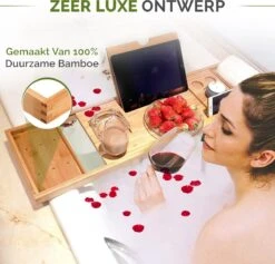 Krexs - Badplank – Badbrug - Badplank Voor In Bad – Badrekje - Badtafel - Badkuip Plank - Bamboe Badplank -Merkloos Verkoop 1200x1150 4