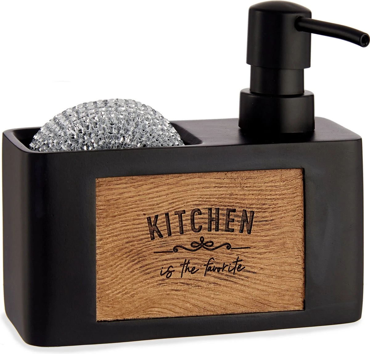 Arte Regal Zeeppompje Met Houder Kunststof/hout Zwart 15 X 6 X 13 Cm 1 Arte Regal Zeeppompje Met Houder Kunststof/hout Zwart 15 X 6 X 13 Cm