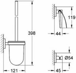 GROHE Essentials Accessoireset - Toiletrolhouder - Toiletborstelset - Haak 15 GROHE Essentials Accessoireset - Toiletrolhouder - Toiletborstelset - Haak -Merkloos Verkoop 1200x1152 4
