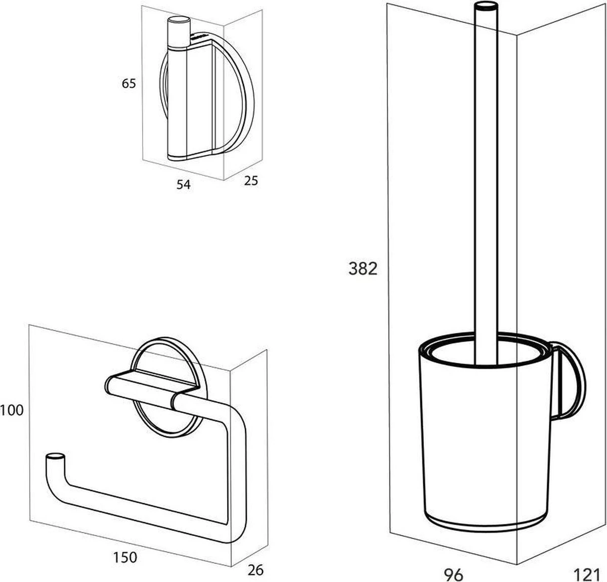Tiger Tune - Toiletaccessoireset - Toiletborstel Met Houder - Toiletrolhouder Zonder Klep - Handdoekhaak – Messing Geborsteld / Zwart 9 Tiger Tune - Toiletaccessoireset - Toiletborstel Met Houder - Toiletrolhouder Zonder Klep - Handdoekhaak – Messing Geborsteld / Zwart - Afbeelding 9