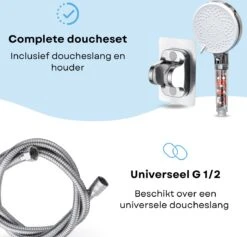 Belliese Doucheset Ionic - Douchekop - Doucheslang - Douchekophouder - Douchekop Met Slang - Waterbesparende Douchekop - Ionische Filter Douchekop - Badkamer Accessoires - Montage Zonder Boren - 5 Standen - Chroom 14 Belliese Doucheset Ionic - Douchekop - Doucheslang - Douchekophouder - Douchekop Met Slang - Waterbesparende Douchekop - Ionische Filter Douchekop - Badkamer Accessoires - Montage Zonder Boren - 5 Standen - Chroom -Merkloos Verkoop 1200x1153 12