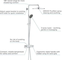 GROHE QuickFix Vitalio Joy 310 Regendouche - CoolTouch - Met Planchet - ø 31 Cm - Chroom 25 GROHE QuickFix Vitalio Joy 310 Regendouche - CoolTouch - Met Planchet - ø 31 Cm - Chroom -Merkloos Verkoop 1200x1153 18
