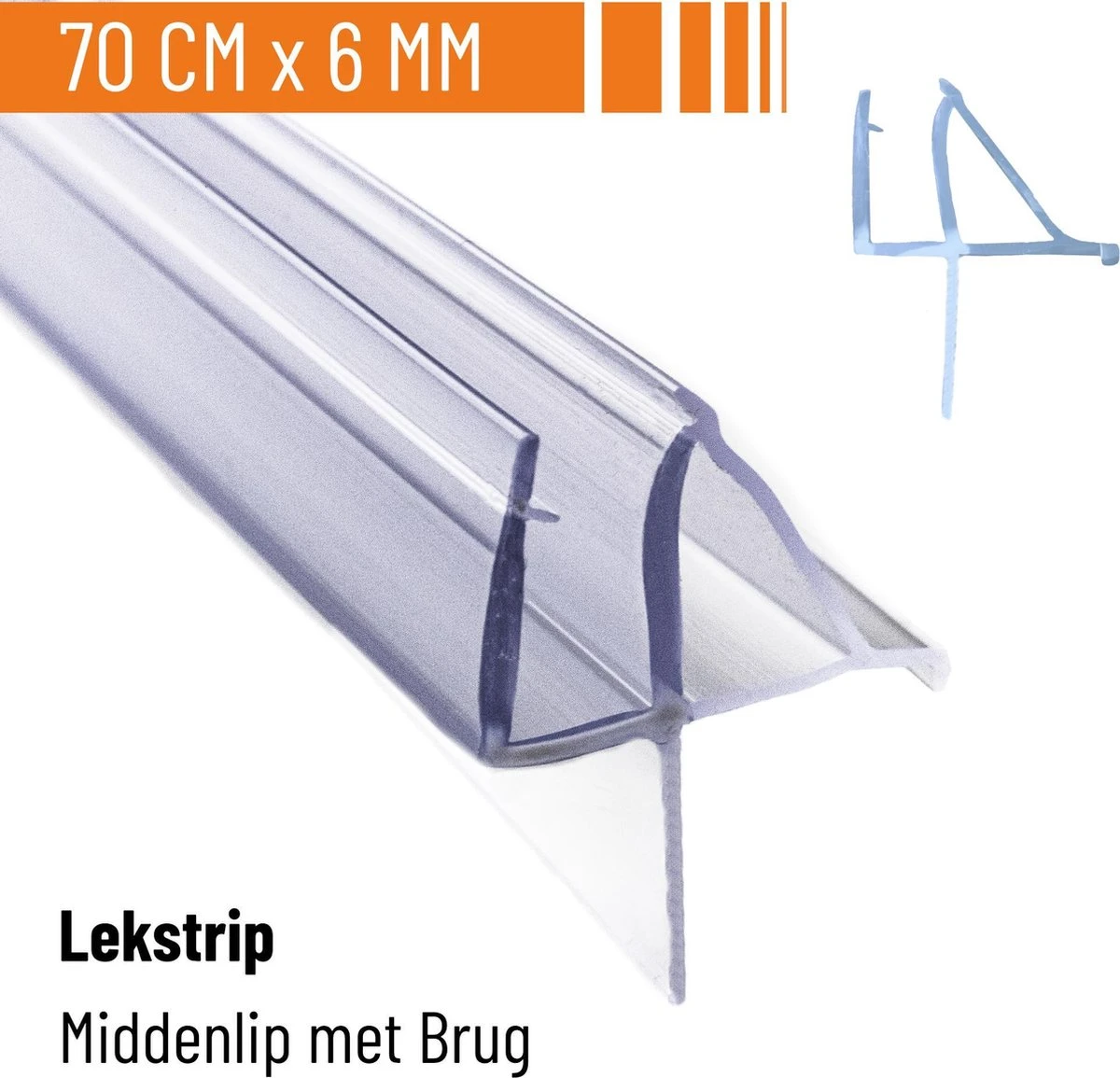 Simple Fix Lekstrip - Douchestrip - Waterkering - 70CM Lang - 6MM Glasdikte - Lekdorpel 1 Simple Fix Lekstrip - Douchestrip - Waterkering - 70CM Lang - 6MM Glasdikte - Lekdorpel