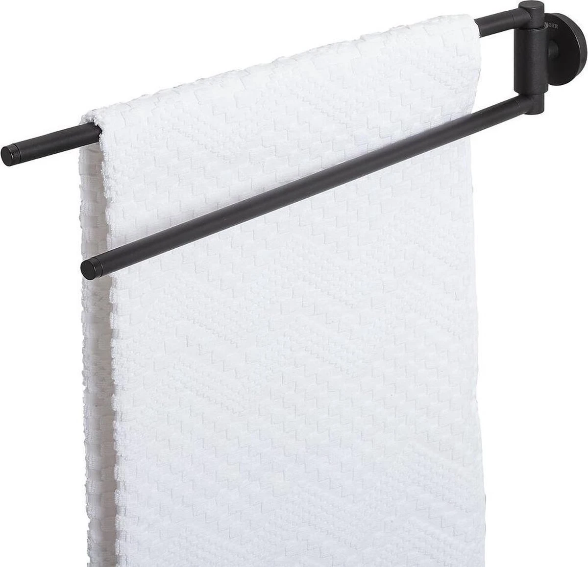 Tiger Urban - Handdoekrek 2-armig - 45 Cm - Zwart 1 Tiger Urban - Handdoekrek 2-armig - 45 Cm - Zwart