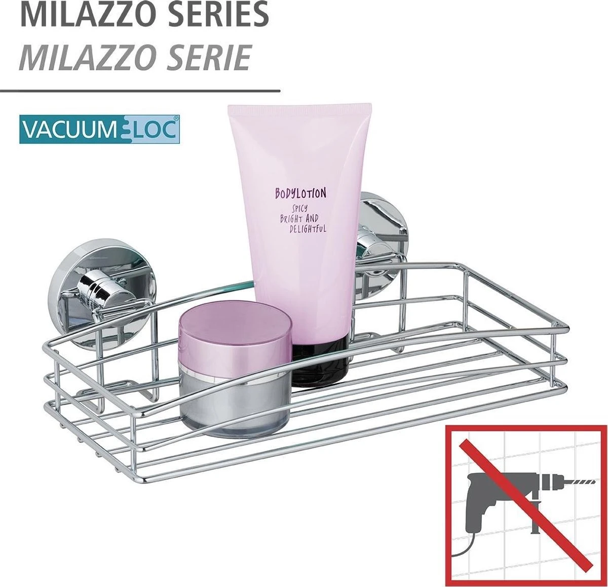 WENKO Vacuum-Loc Doucherek Chroom - Bevestigen Zonder Boren 10 WENKO Vacuum-Loc Doucherek Chroom - Bevestigen Zonder Boren - Afbeelding 10