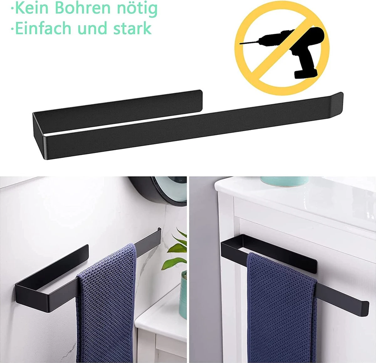 Ankaflex Handdoekrek | 36 Cm | Zelfklevend | Zonder Boren | Handdoekstang | Doucherek | Handdoekhouder | 3 Ankaflex Handdoekrek | 36 Cm | Zelfklevend | Zonder Boren | Handdoekstang | Doucherek | Handdoekhouder | - Afbeelding 3