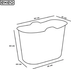 EKEO - Zitbad Voor Volwassenen – Bath Bucket – 200L – Mobiele Badkuip – Inclusief Badrek - Blauw 10 EKEO - Zitbad Voor Volwassenen – Bath Bucket – 200L – Mobiele Badkuip – Inclusief Badrek - Blauw -Merkloos Verkoop 1200x1161 12