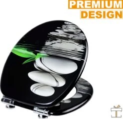 Happyment Antibacteriële Toiletbril - Met Softclose - Universeel - Toiletbrillen Met Kiezel Print - WC Bril - Toiletzitting 9 Happyment Antibacteriële Toiletbril - Met Softclose - Universeel - Toiletbrillen Met Kiezel Print - WC Bril - Toiletzitting -Merkloos Verkoop 1200x1161 18