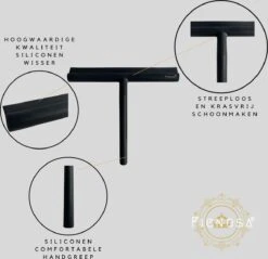 Fienosa Douchewisser Anti Kras Siliconen - Zachte Glashaak - Zwart 12 Fienosa Douchewisser Anti Kras Siliconen - Zachte Glashaak - Zwart -Merkloos Verkoop 1200x1161