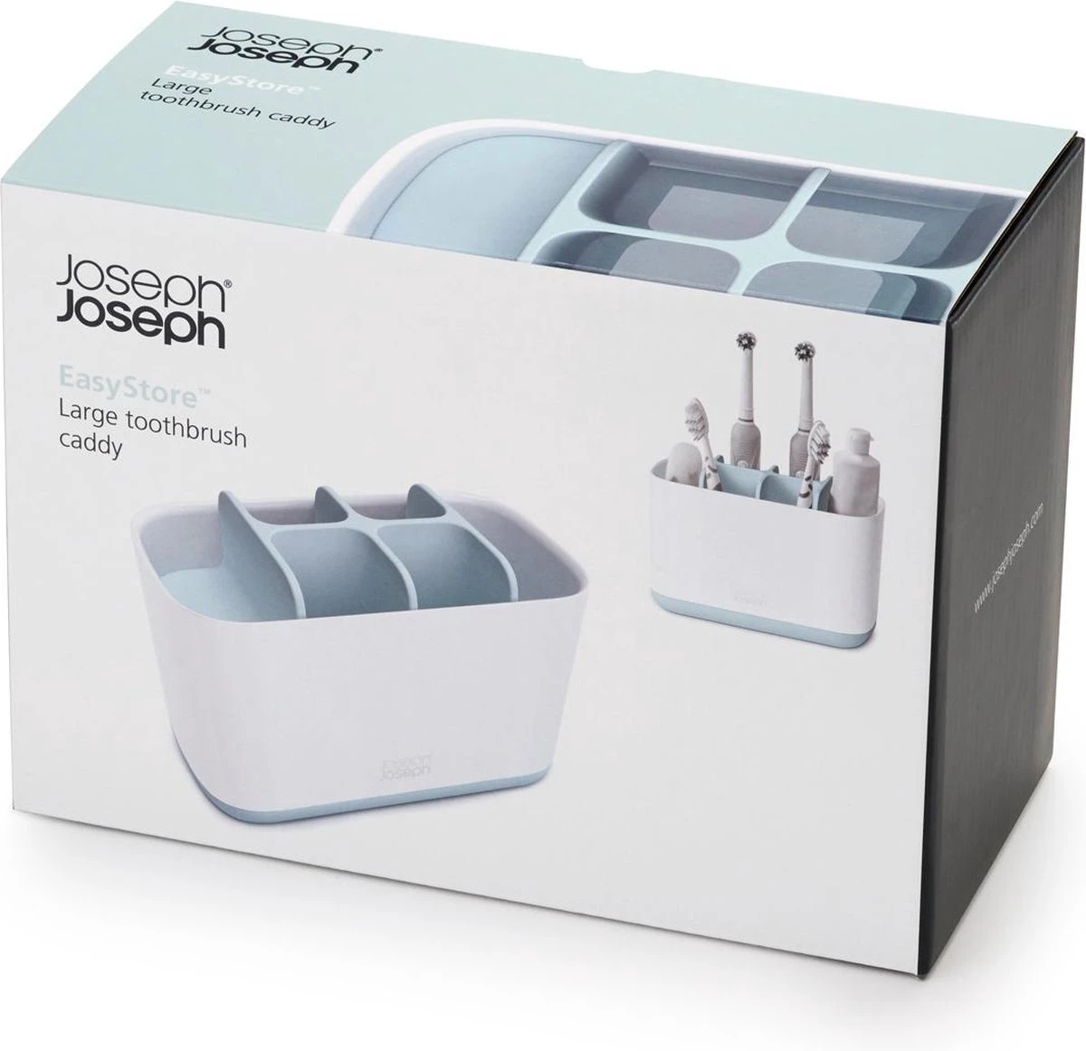 Joseph Joseph Badkamer Easy-Store Tandenborstelorganiser Large - 16.8x8.4x12.6 Cm - Creme/licht Blauw 5 Joseph Joseph Badkamer Easy-Store Tandenborstelorganiser Large - 16.8x8.4x12.6 Cm - Creme/licht Blauw - Afbeelding 5