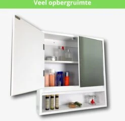 Spiegelkast - Spiegelkast Badkamer - Spiegel - Badkamerkast - Wit - B56 X D13 X H58 Cm -Merkloos Verkoop 1200x1163 11
