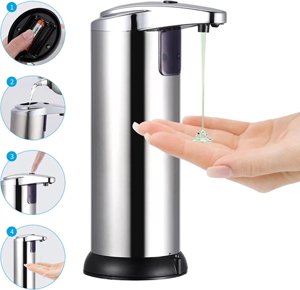 Merkloos Automatische Foam Dispenser - Schuim - Zeep - Vloeistofdispenser - Hygiëne - Bewegingssensor - Schuimzeep Dispenser - Zeeppompje 1 Merkloos Automatische Foam Dispenser - Schuim - Zeep - Vloeistofdispenser - Hygiëne - Bewegingssensor - Schuimzeep Dispenser - Zeeppompje