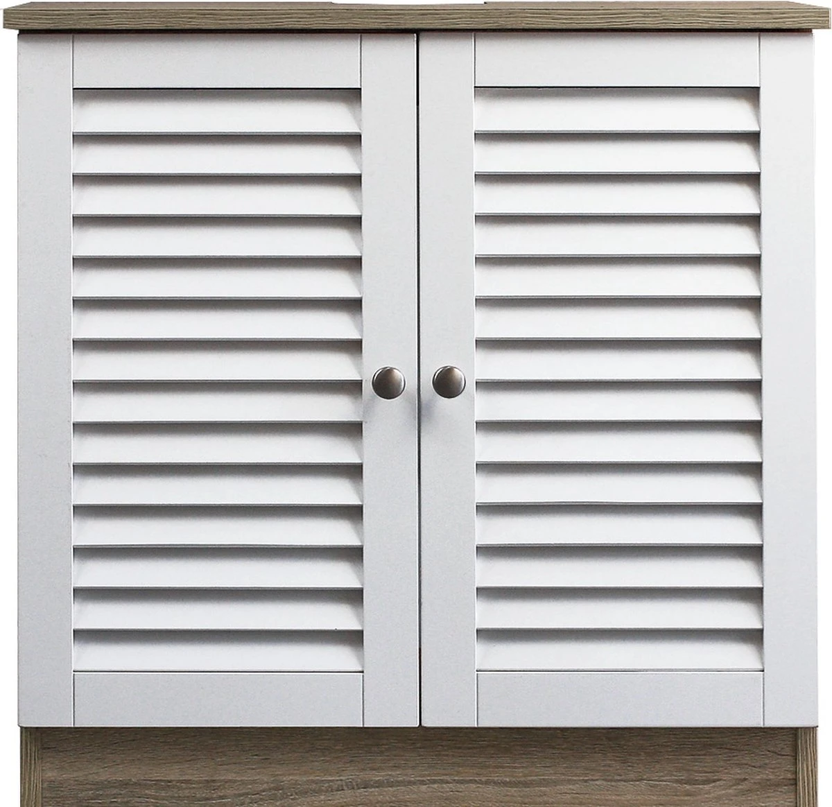 Casaria Wastafel Onderkast Met Uitsparing 60 X 30 X 60cm Witbruin 1 Casaria Wastafel Onderkast Met Uitsparing 60 X 30 X 60cm Witbruin