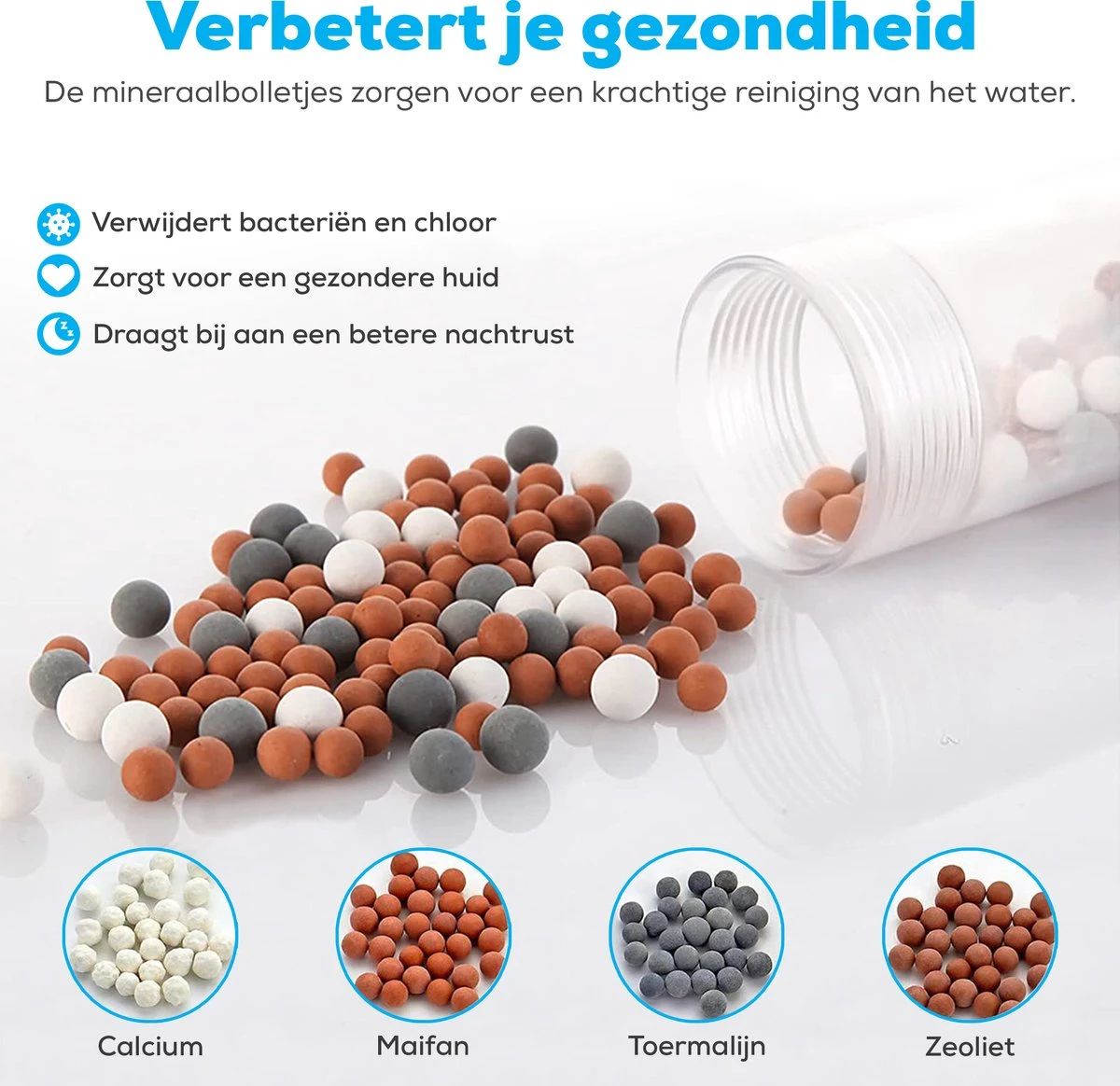 Waterbesparende Ionische Douchekop Met Slang En Houder - Handdouche - 3 Standen - Regendouche 9 Waterbesparende Ionische Douchekop Met Slang En Houder - Handdouche - 3 Standen - Regendouche - Afbeelding 9