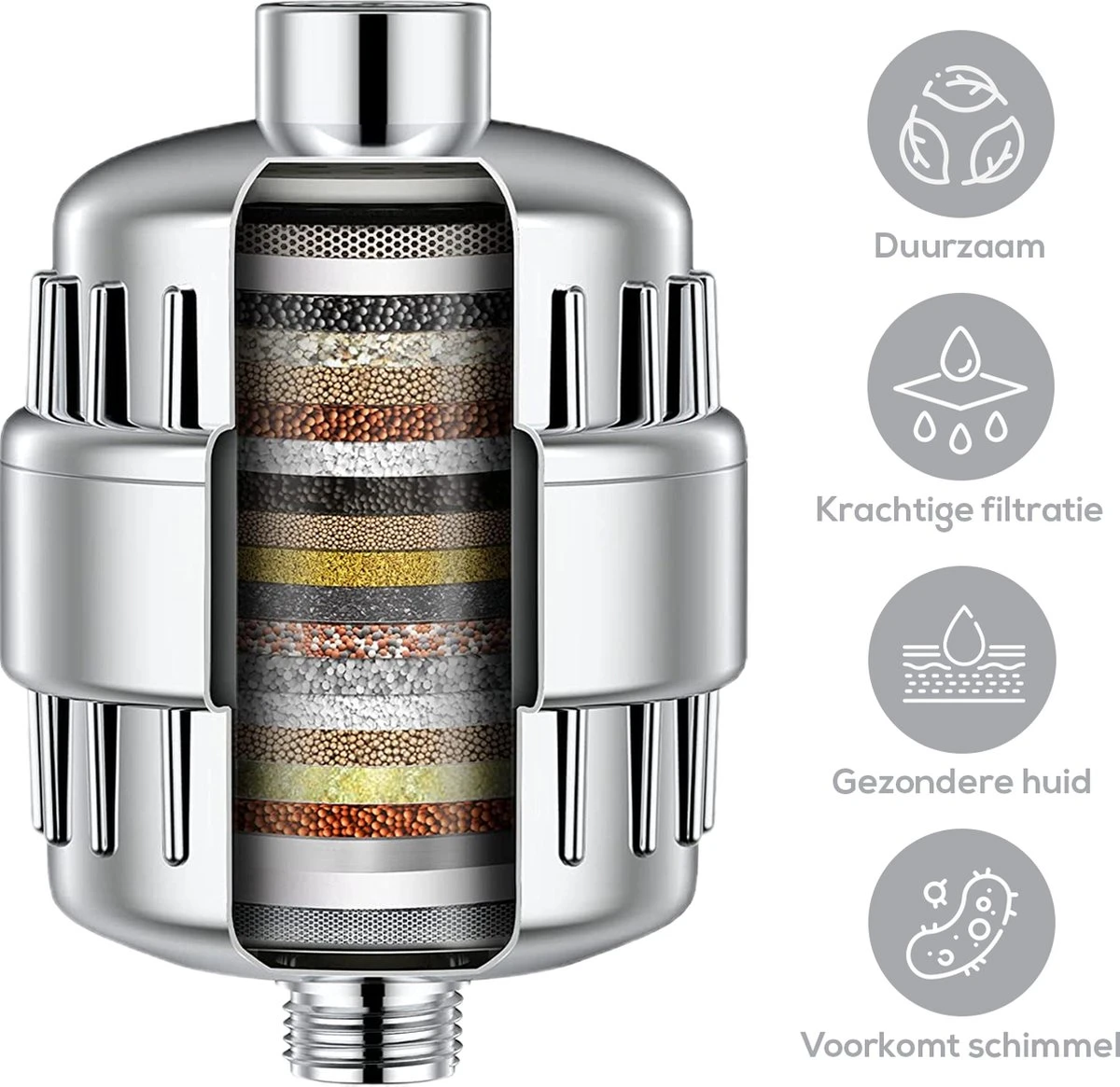 Madine Professionele Douchefilter - Waterfilter Voor Douchekop - Shower Filter - Waterfilter - Kraanfilter 5 Madine Professionele Douchefilter - Waterfilter Voor Douchekop - Shower Filter - Waterfilter - Kraanfilter - Afbeelding 5