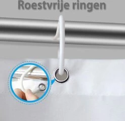 Douchegordijn - 180x200 Cm - Incl. Ringen - Waterdicht - Sneldrogend & Anti Schimmel - Wasbaar & Duurzaam - Polyester - Blue Petals 11 Douchegordijn - 180x200 Cm - Incl. Ringen - Waterdicht - Sneldrogend & Anti Schimmel - Wasbaar & Duurzaam - Polyester - Blue Petals -Merkloos Verkoop 1200x1166 4