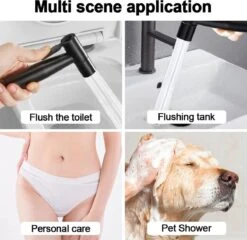 Merkloos Bidet Handdouche - Shattaf - Bidet Sproeier - Bidetkraan - Handheld Bidet Spray Met 120 Cm Doucheslang / Houder- Zwart -Merkloos Verkoop 1200x1167 4