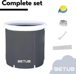 BETUB Zitbad Opvouwbare Badkuip Folding Bath Bathtub – Zit Zwembad – Ijsbad – Warm Bad – Ontspanning – Voor Onder De Douche – Tuin - Balkon Incl. Zitkussen -Merkloos Verkoop 1200x1167 7