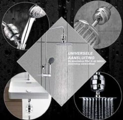 Vitamo™ Premium Universele 15 Stage - Douchefilter & Extra Filter - Waterfilter Voor Douchekop -Merkloos Verkoop 1200x1169 10