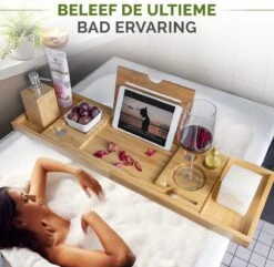 Krexs - Badplank – Badbrug - Badplank Voor In Bad – Badrekje - Badtafel - Badkuip Plank - Bamboe Badplank -Merkloos Verkoop 1200x1169 8
