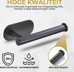 HGMD® WC Rolhouder Zelfklevend - Zwart - Toiletrolhouder Zwart - Toiletrolhouder Zonder Boren 10 HGMD® WC Rolhouder Zelfklevend - Zwart - Toiletrolhouder Zwart - Toiletrolhouder Zonder Boren -Merkloos Verkoop 1200x1171