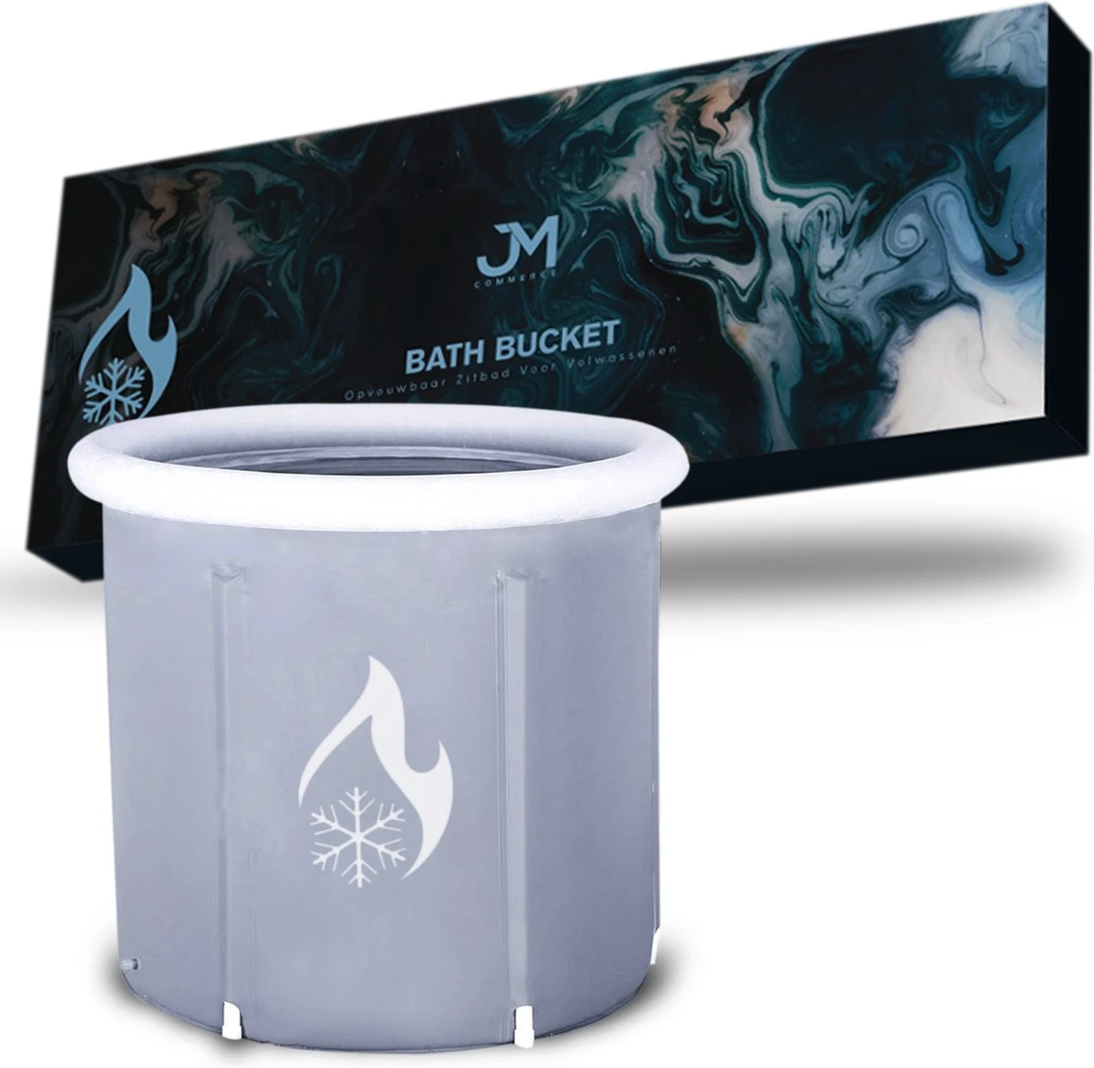 Zitbad Voor Volwassenen - Bath Bucket - Ijsbad - Ice Bath - Inklapbaar Bad - Wim Hof Methode - Opblaasbaarbad - Inclusief Voetpomp - Inclusief Ingebouwd Zitkussen - Grijs 1 Zitbad Voor Volwassenen - Bath Bucket - Ijsbad - Ice Bath - Inklapbaar Bad - Wim Hof Methode - Opblaasbaarbad - Inclusief Voetpomp - Inclusief Ingebouwd Zitkussen - Grijs