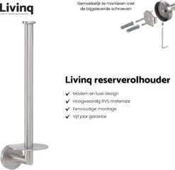 Toiletaccessoireset RVS 4-delig - Luxe Toilet Set - Toiletborstel Met Houder - Toiletrolhouder Met Klep - Reserverolhouder - Handdoekhaak - Zilver - Toiletset -Merkloos Verkoop 1200x1172 8