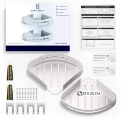 Sanicraft® Doucherekje - Doucherekje Zonder Boren - Geschikt Voor Elk Type Muur - Doucherekje Hangend - Doucheplank - Doucherekje Hoek - Doucherekje Zilver 12 Sanicraft® Doucherekje - Doucherekje Zonder Boren - Geschikt Voor Elk Type Muur - Doucherekje Hangend - Doucheplank - Doucherekje Hoek - Doucherekje Zilver -Merkloos Verkoop 1200x1173 2